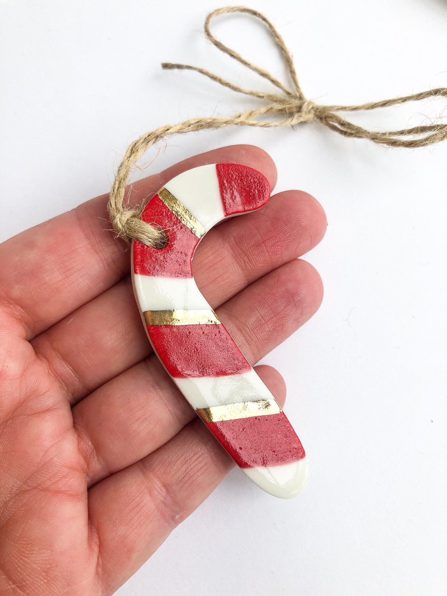 Red Candy cane gift tag