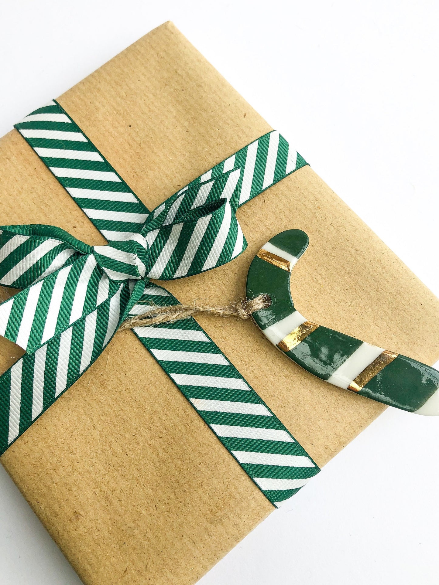Green Candy cane gift tag