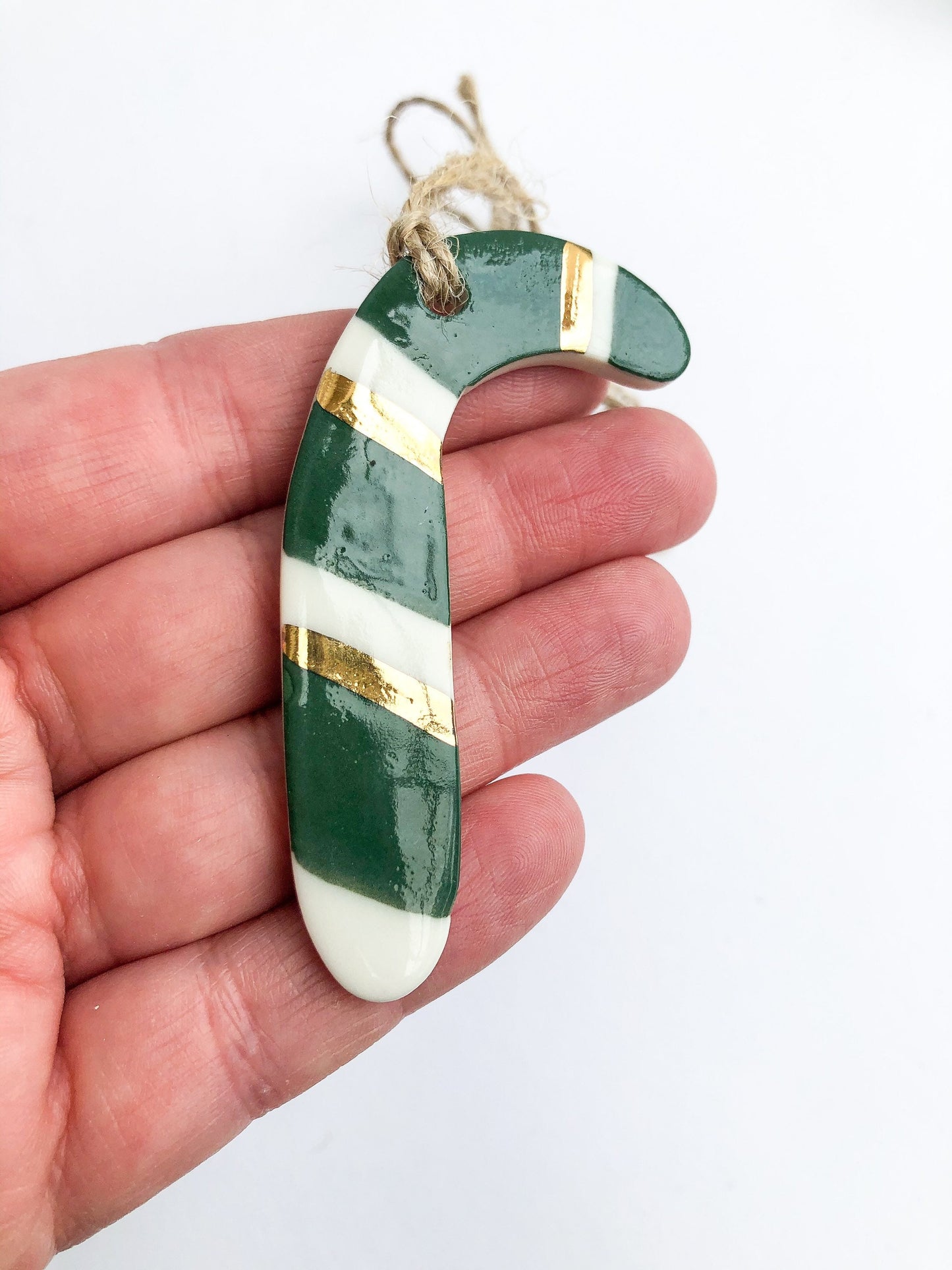 Green Candy cane gift tag