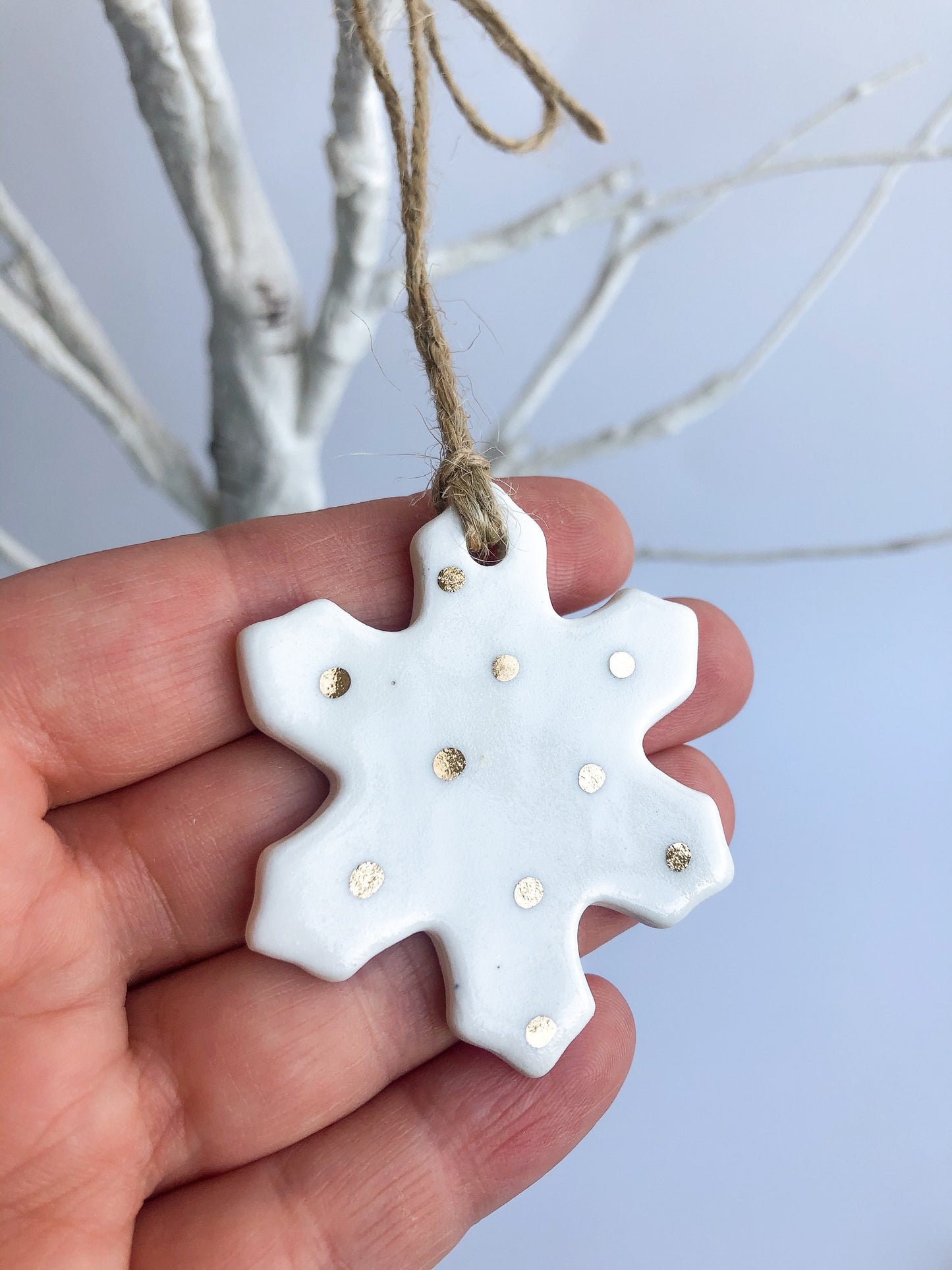 White snowflake ornament