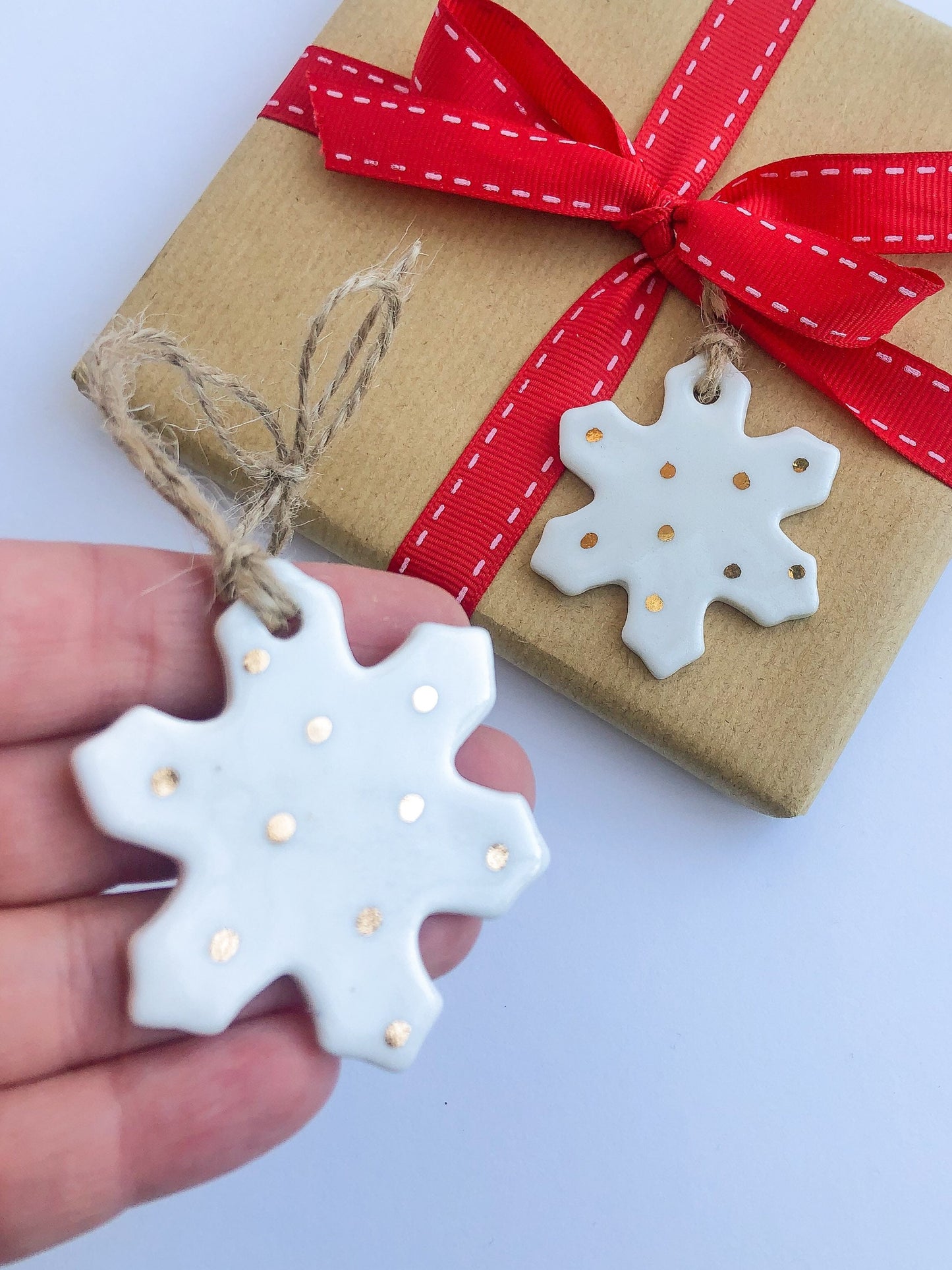 White snowflake ornament
