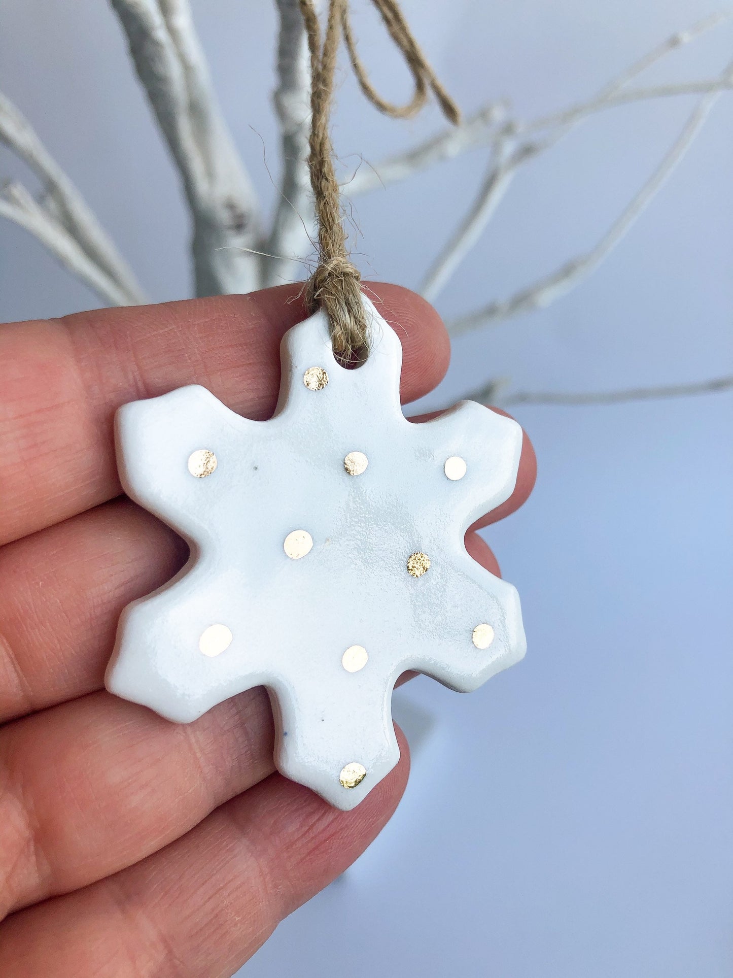 White snowflake ornament