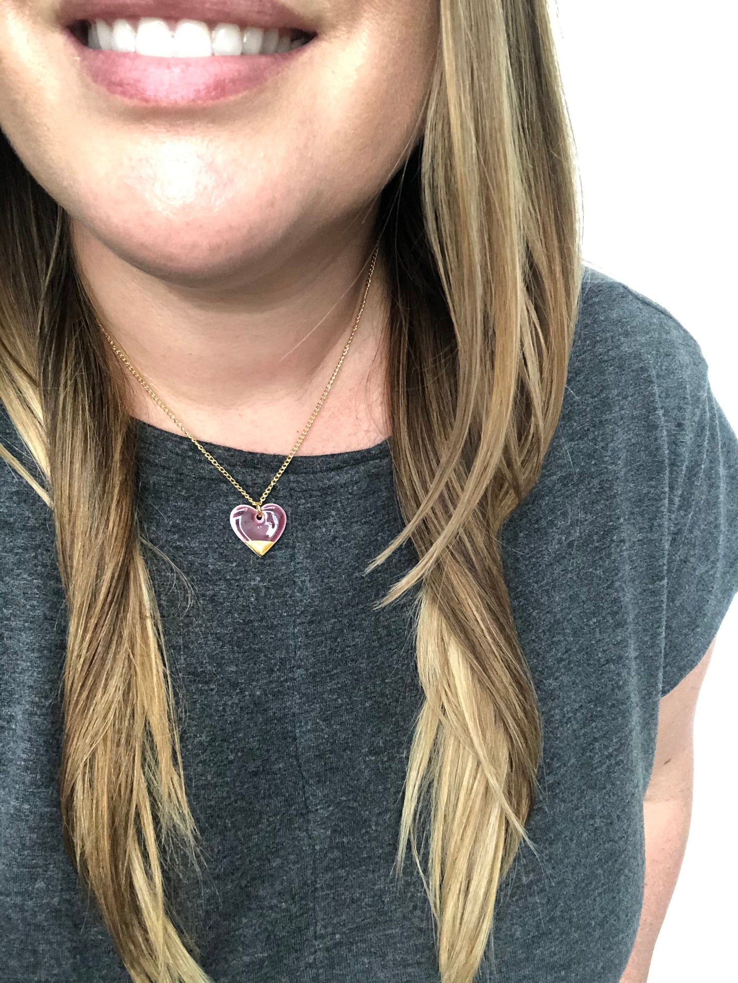 short heart necklace