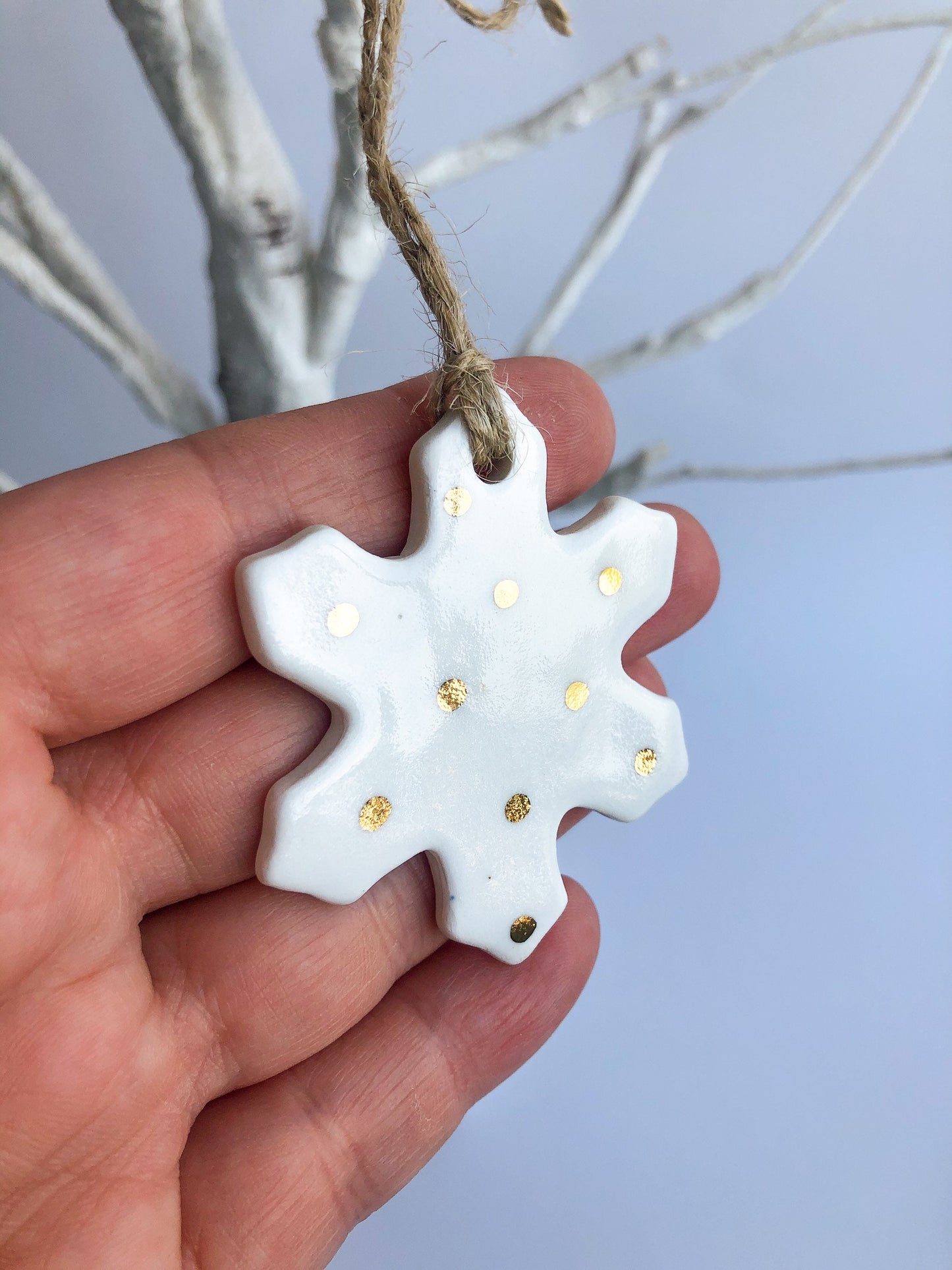 White snowflake ornament