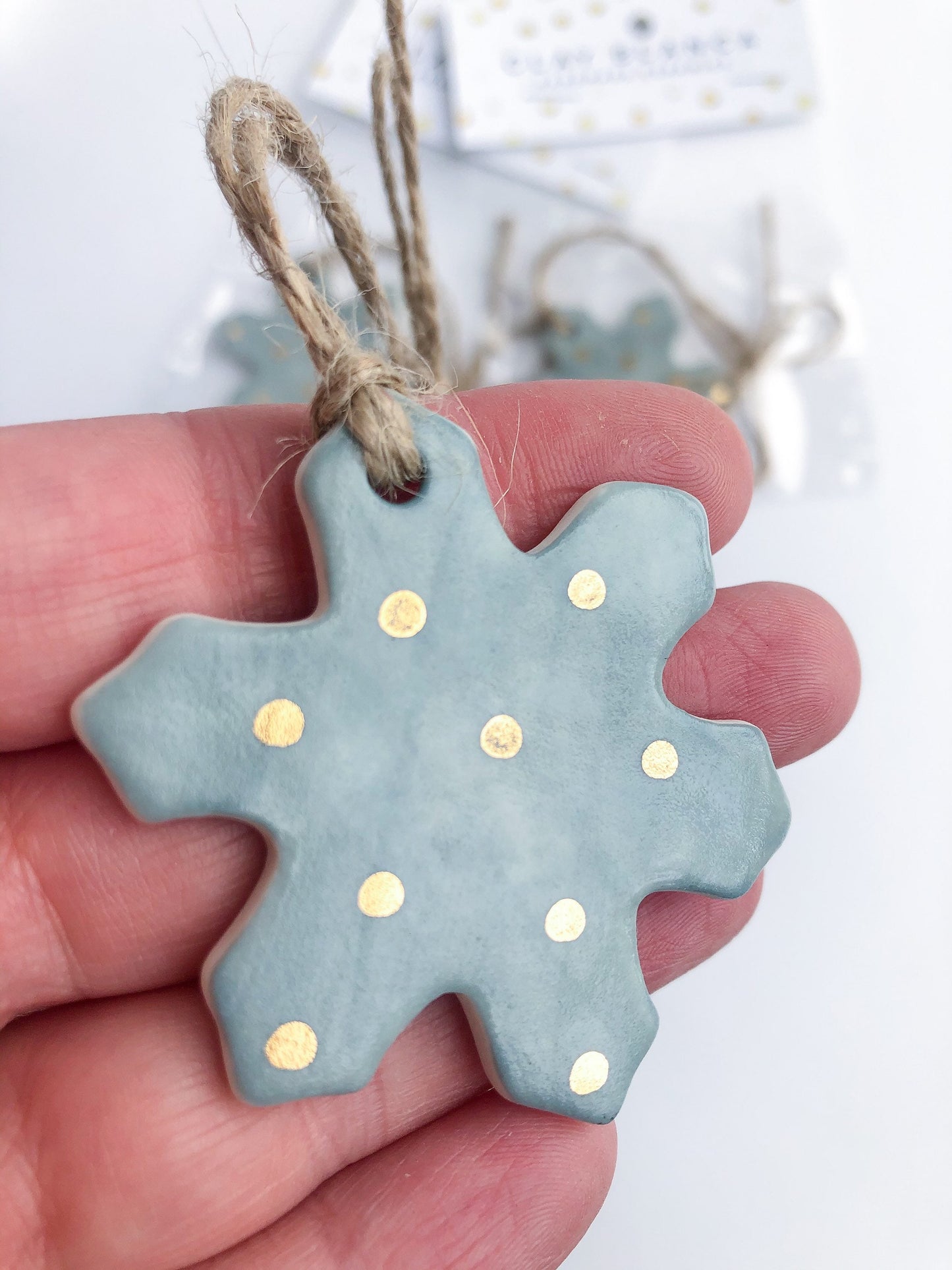 Grey snowflake ornament