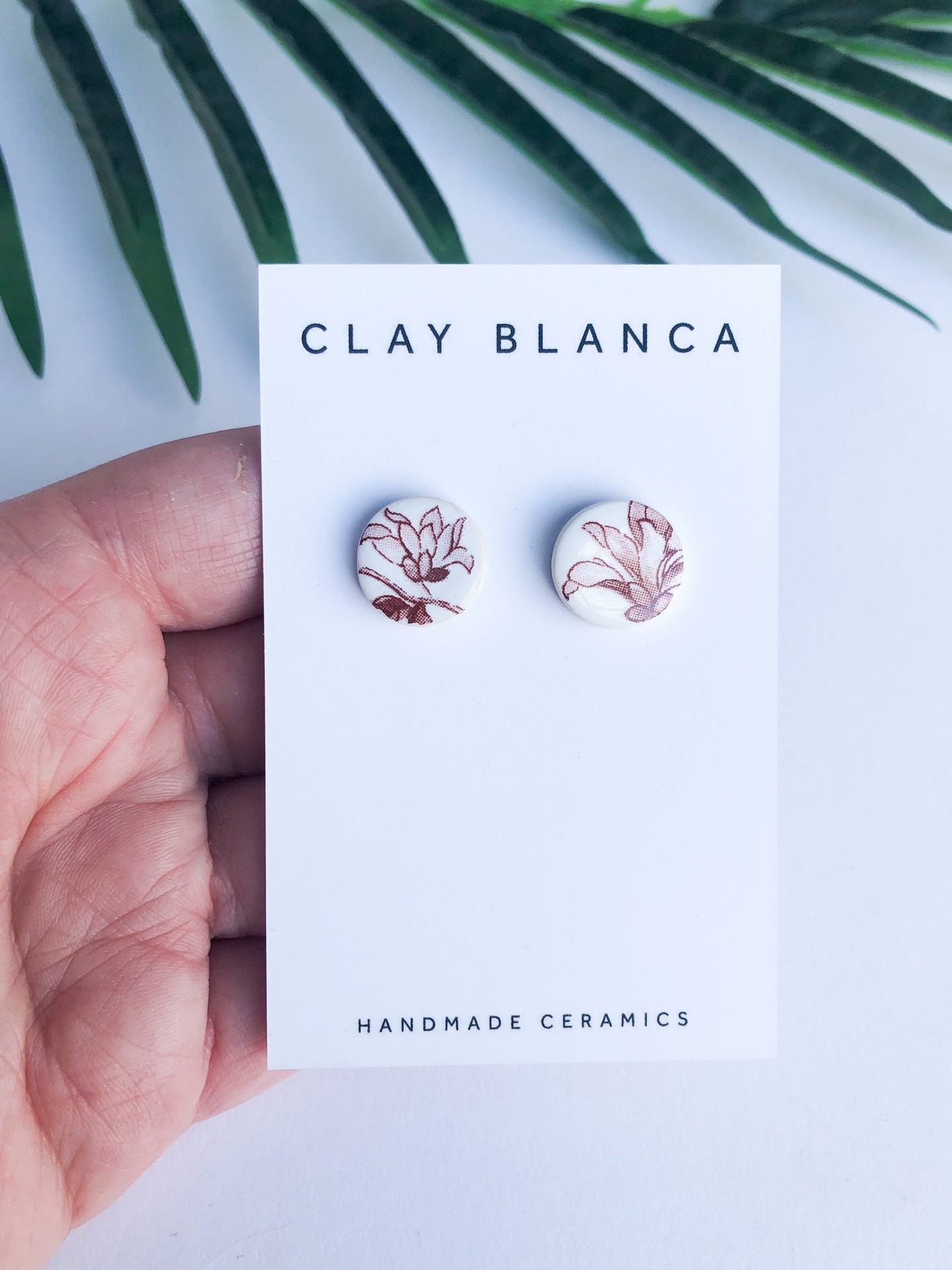 Vintage Red - large round studs