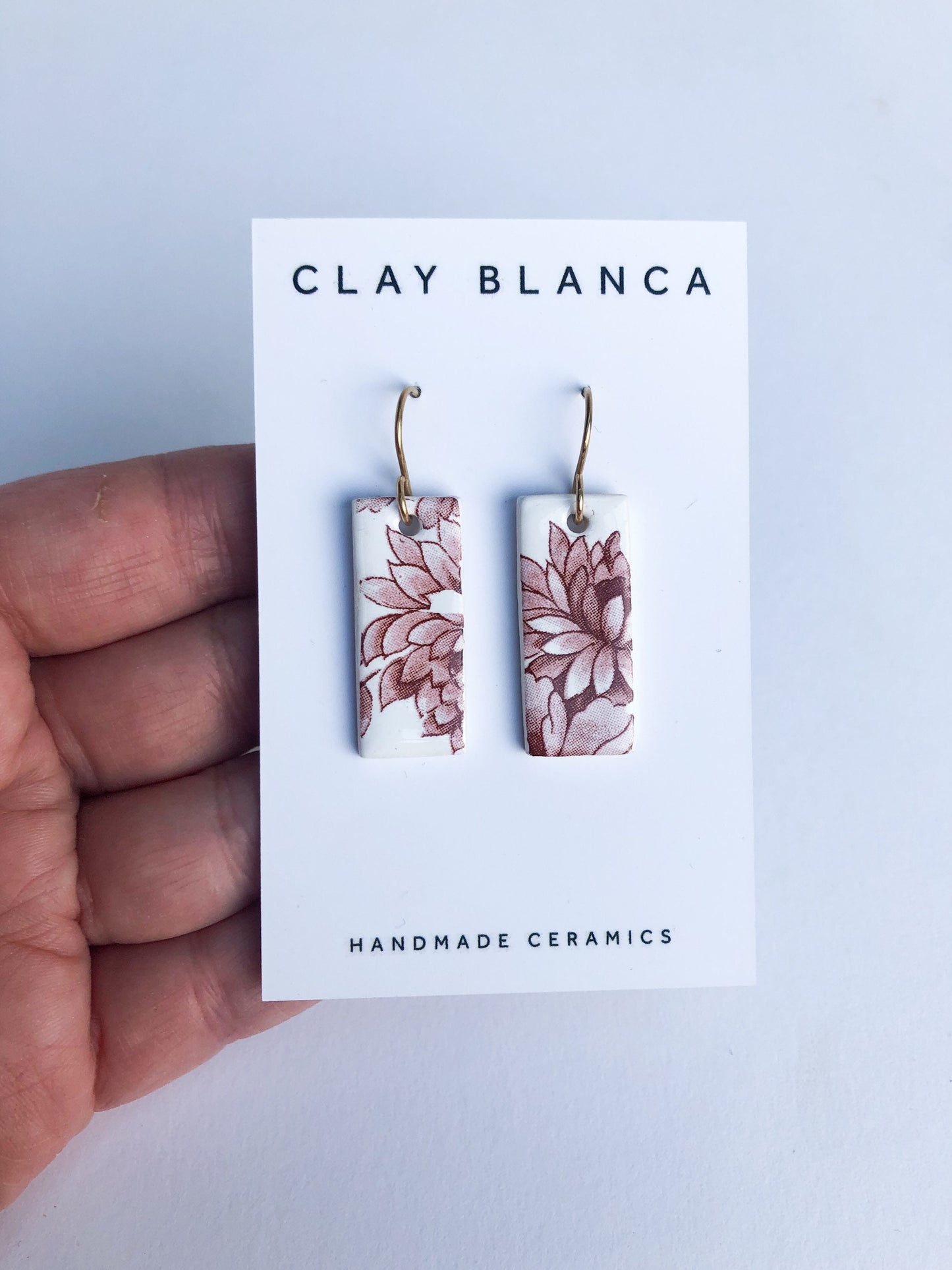 Vintage Red - rectangle dangles