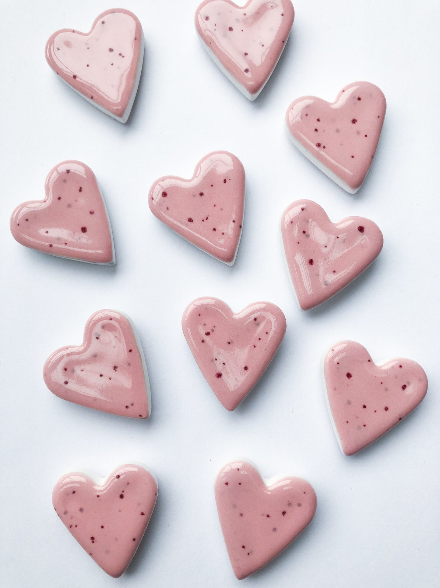 Magnet Speckled Pink small heart