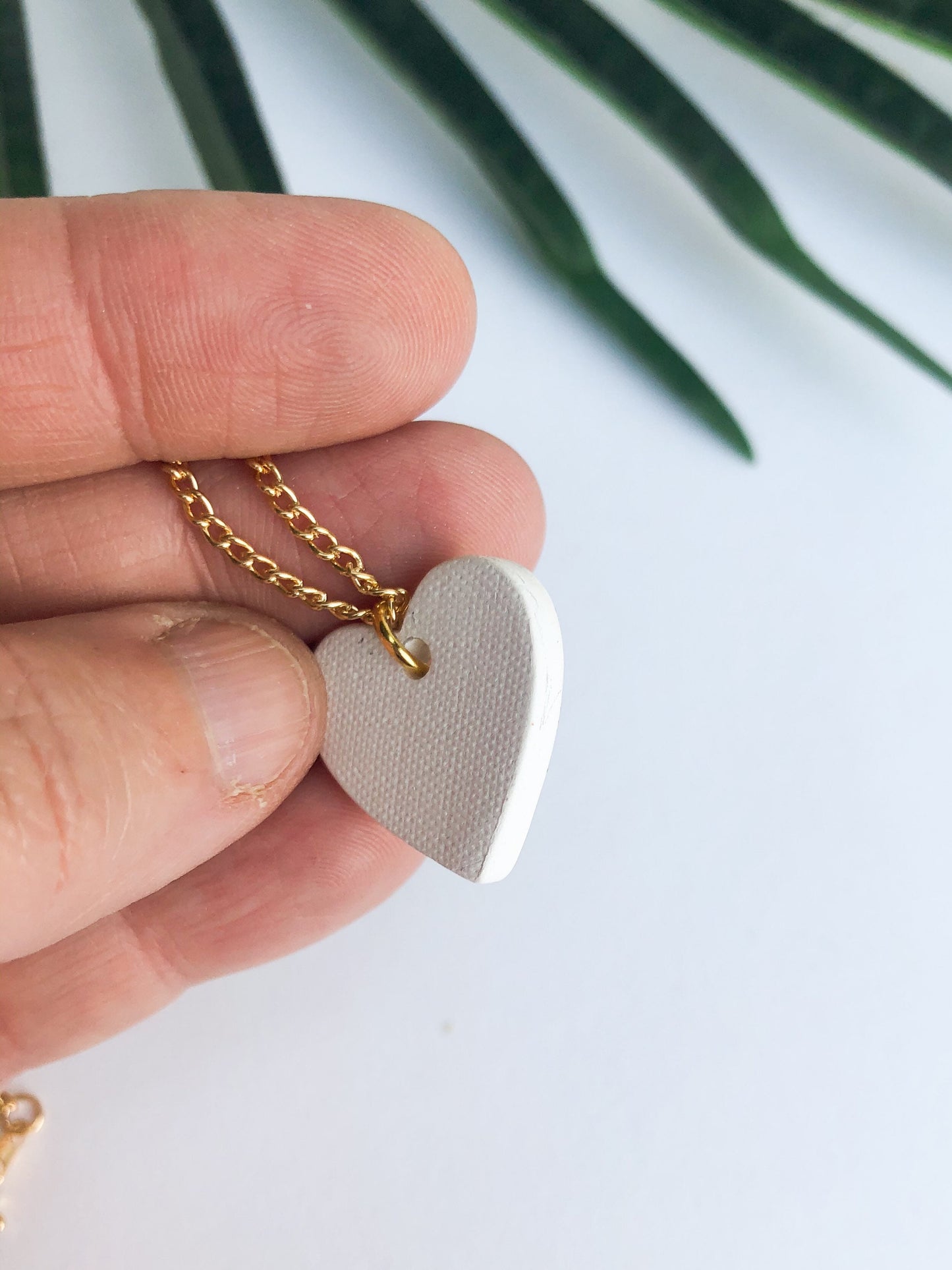 Vintage Red - large heart necklace