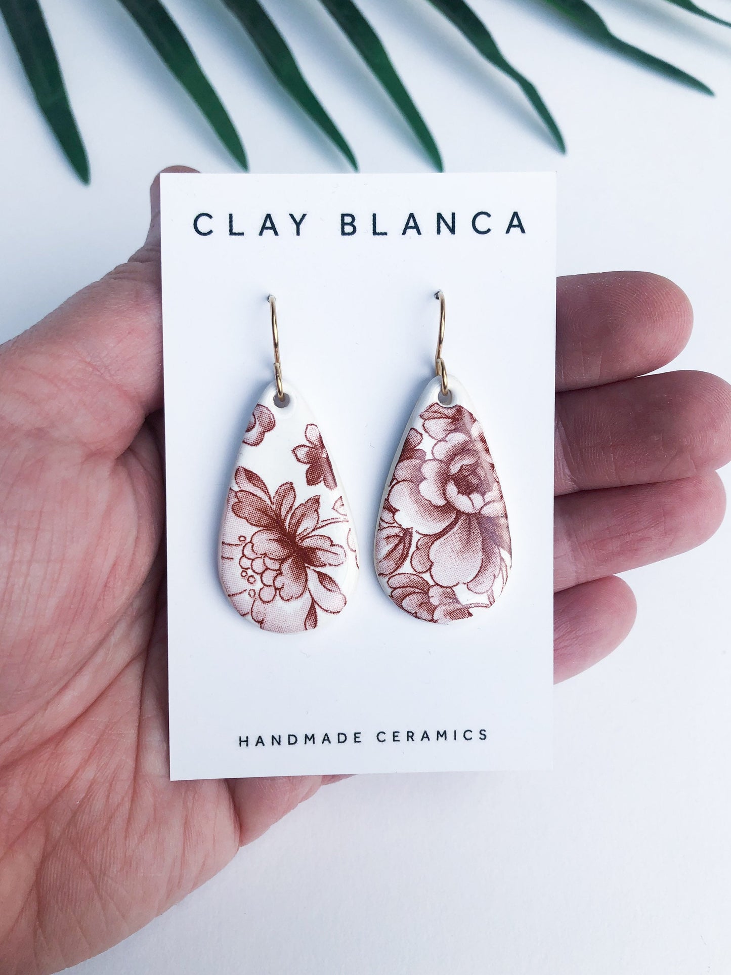 Vintage Red - teardrop dangles