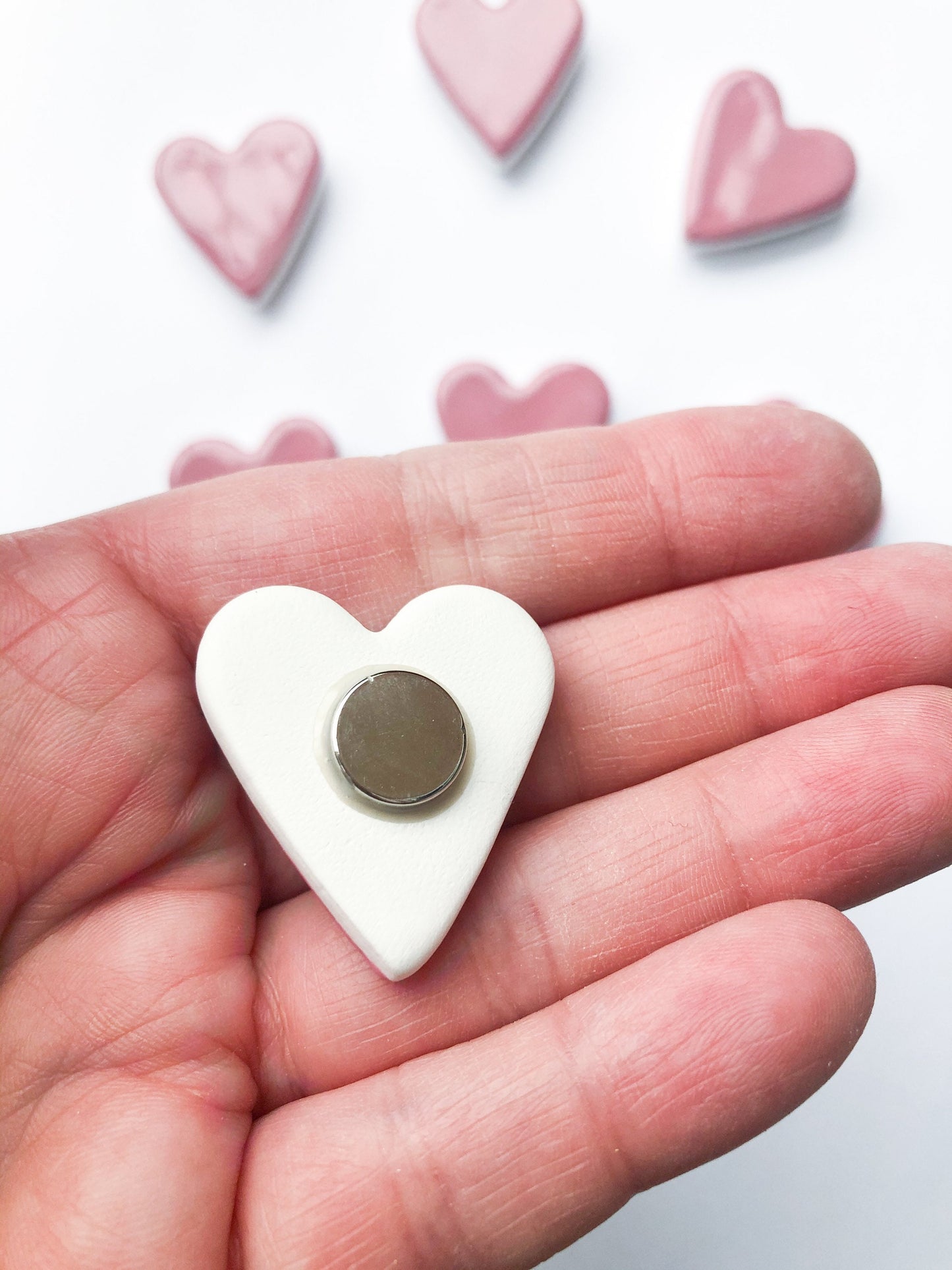 Magnet Rose Pink small heart