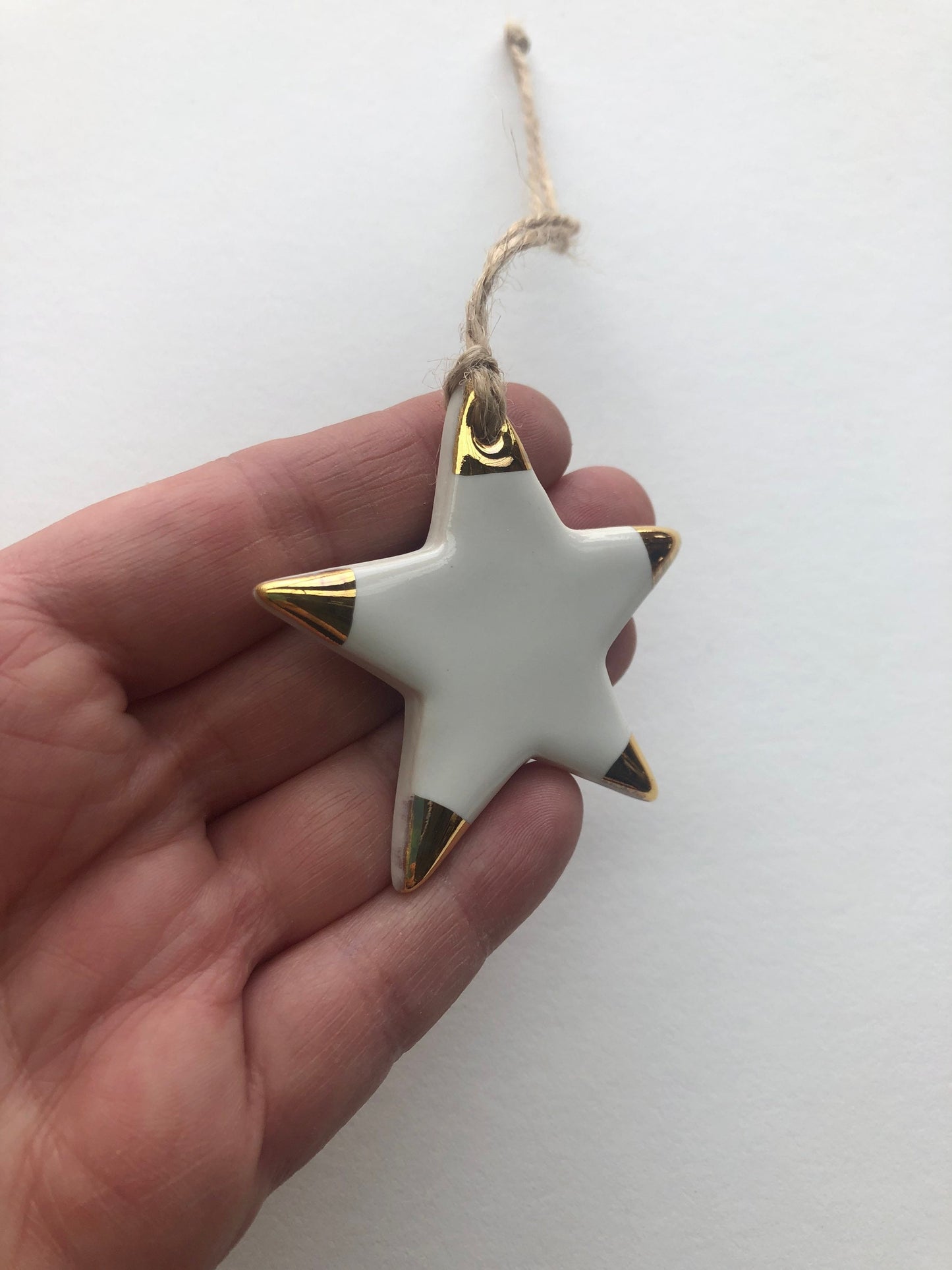 White Christmas star ornament