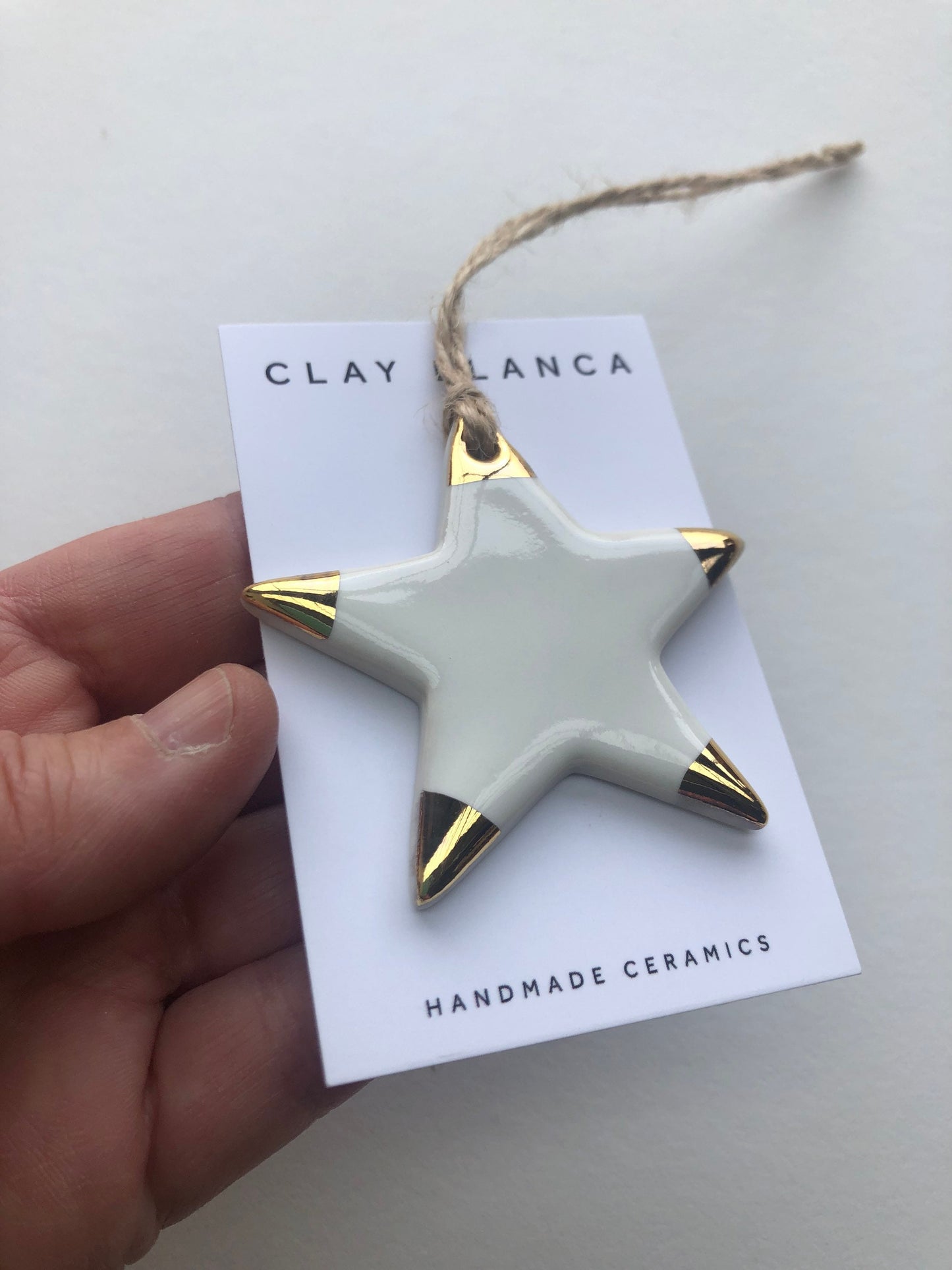 White Christmas star ornament