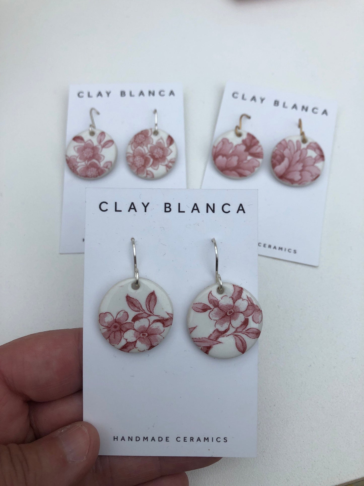 Vintage Red - large round dangles