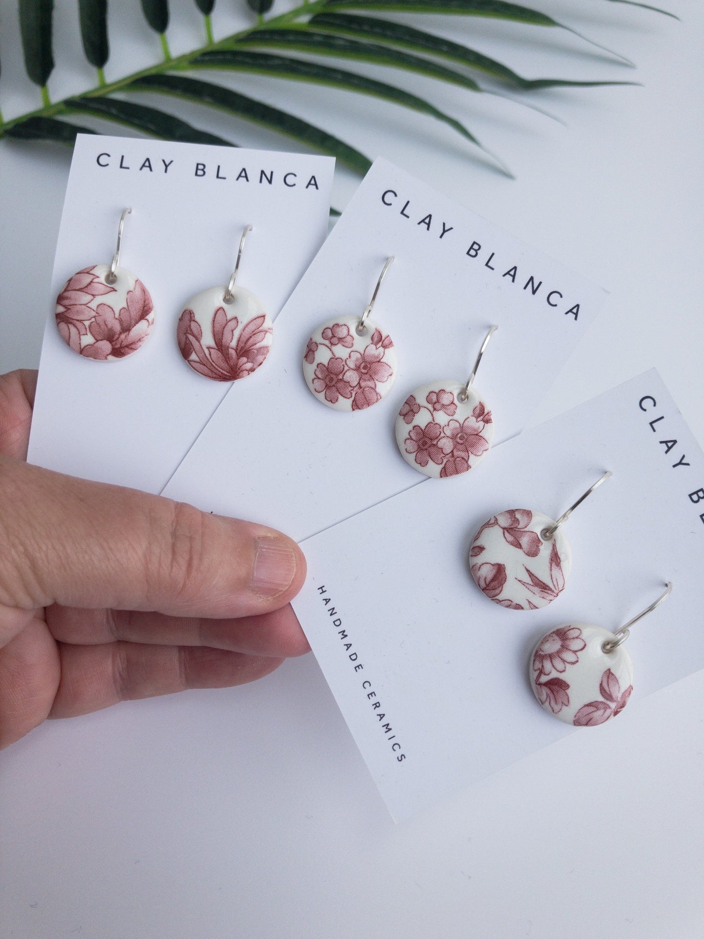 Vintage Red - small round dangles