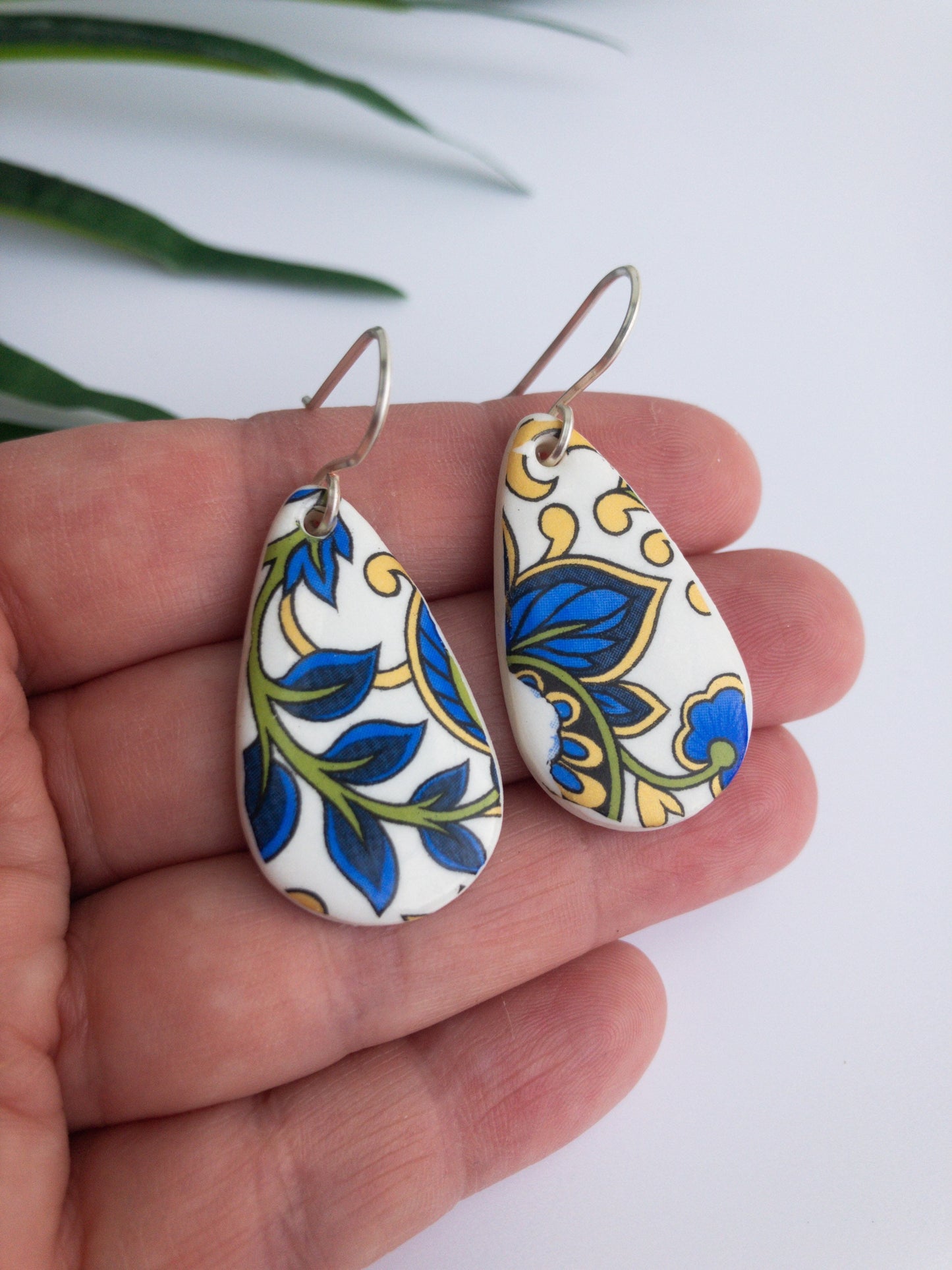 Paisley teardrop dangles