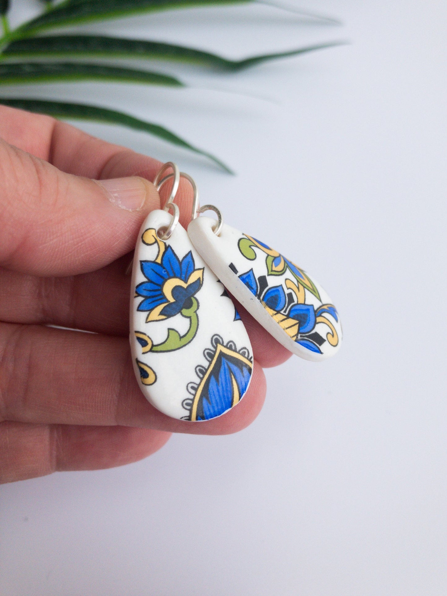 Paisley teardrop dangles