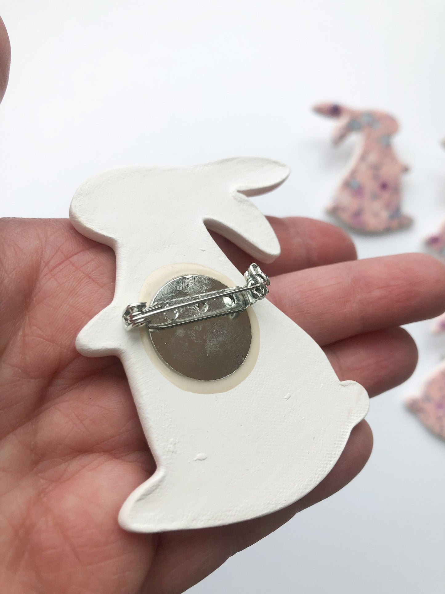 Easter Bunny broach - pink