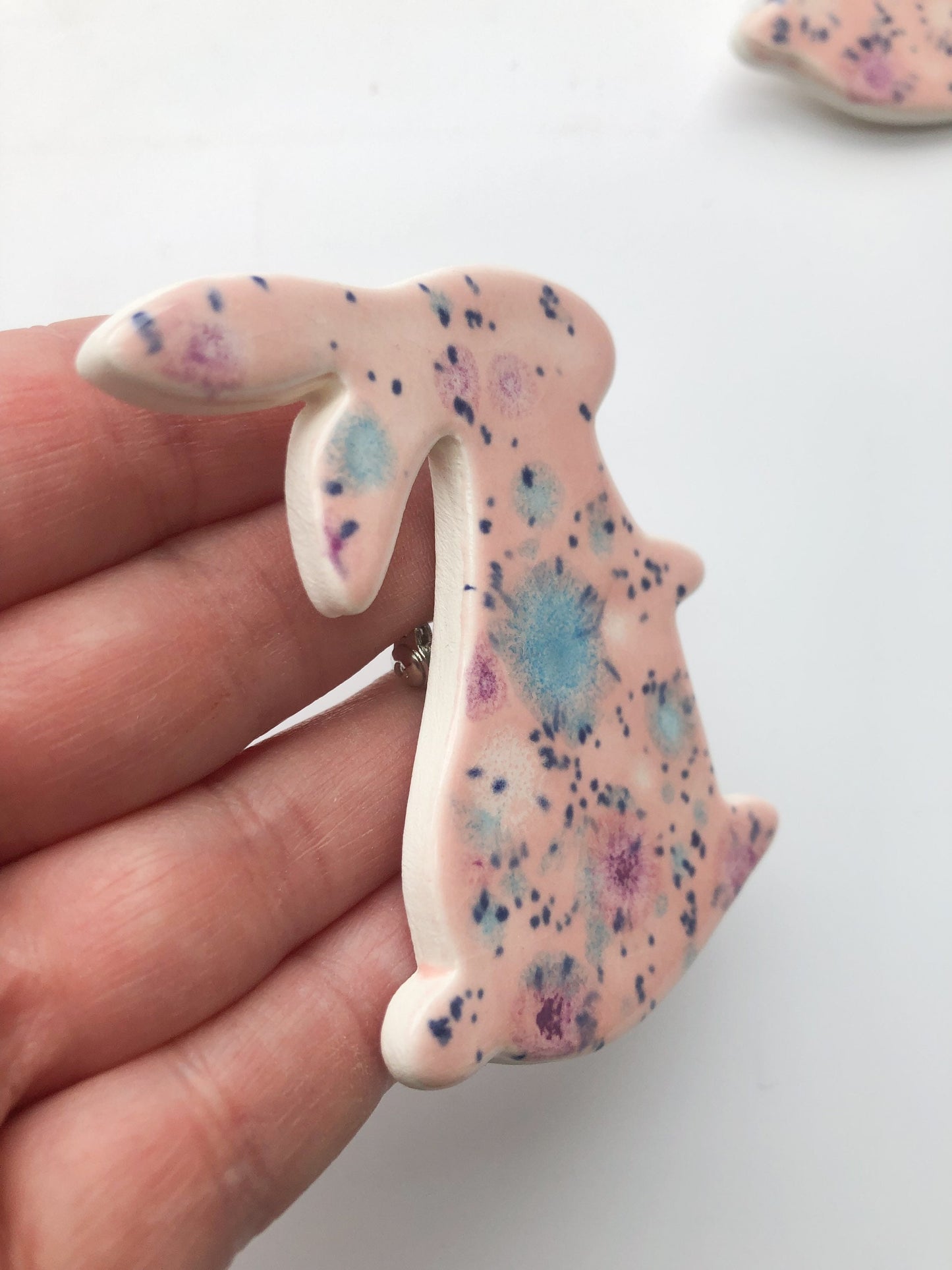 Easter Bunny broach - pink