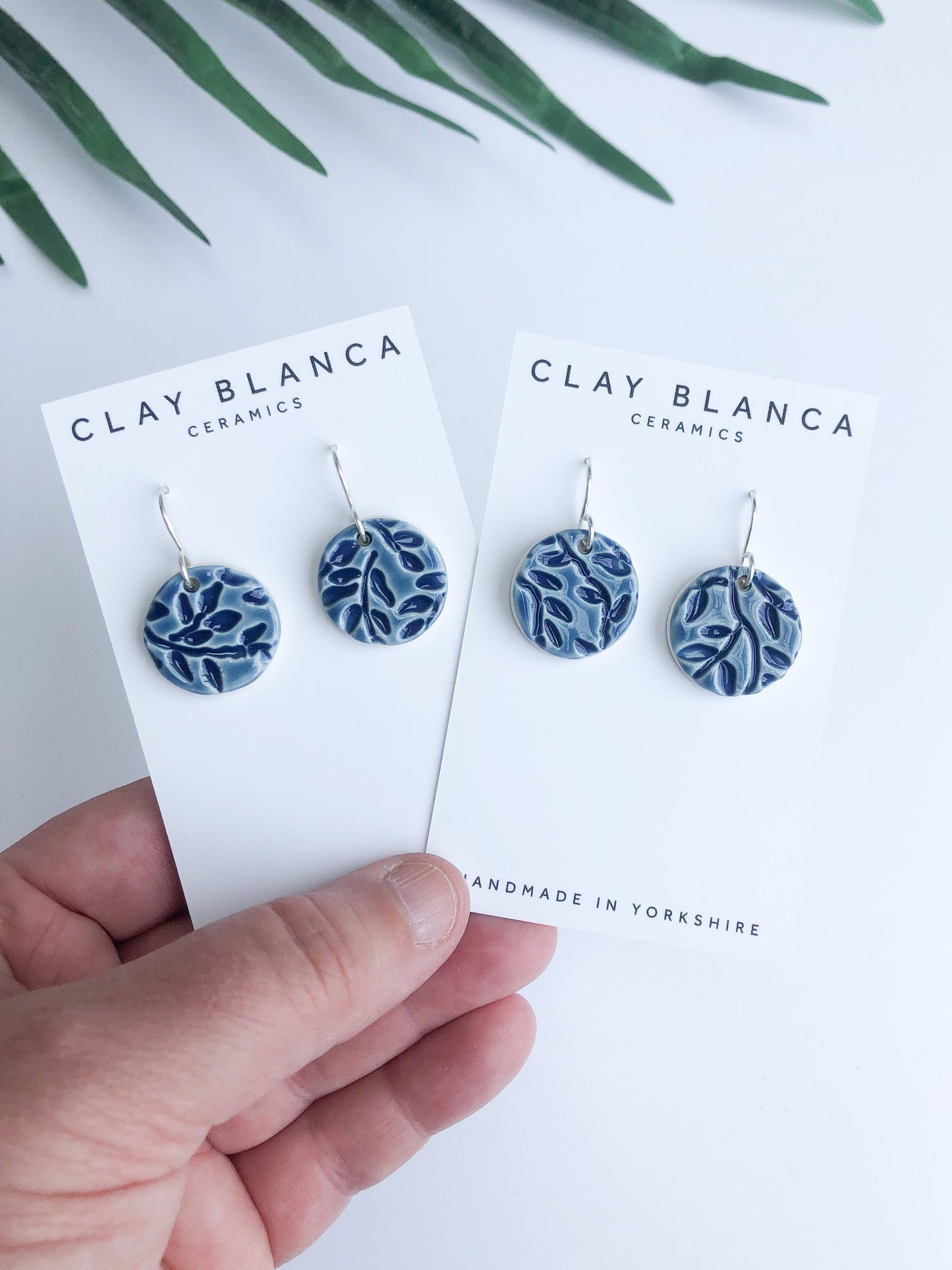 Dark Blue - round leaf dangles