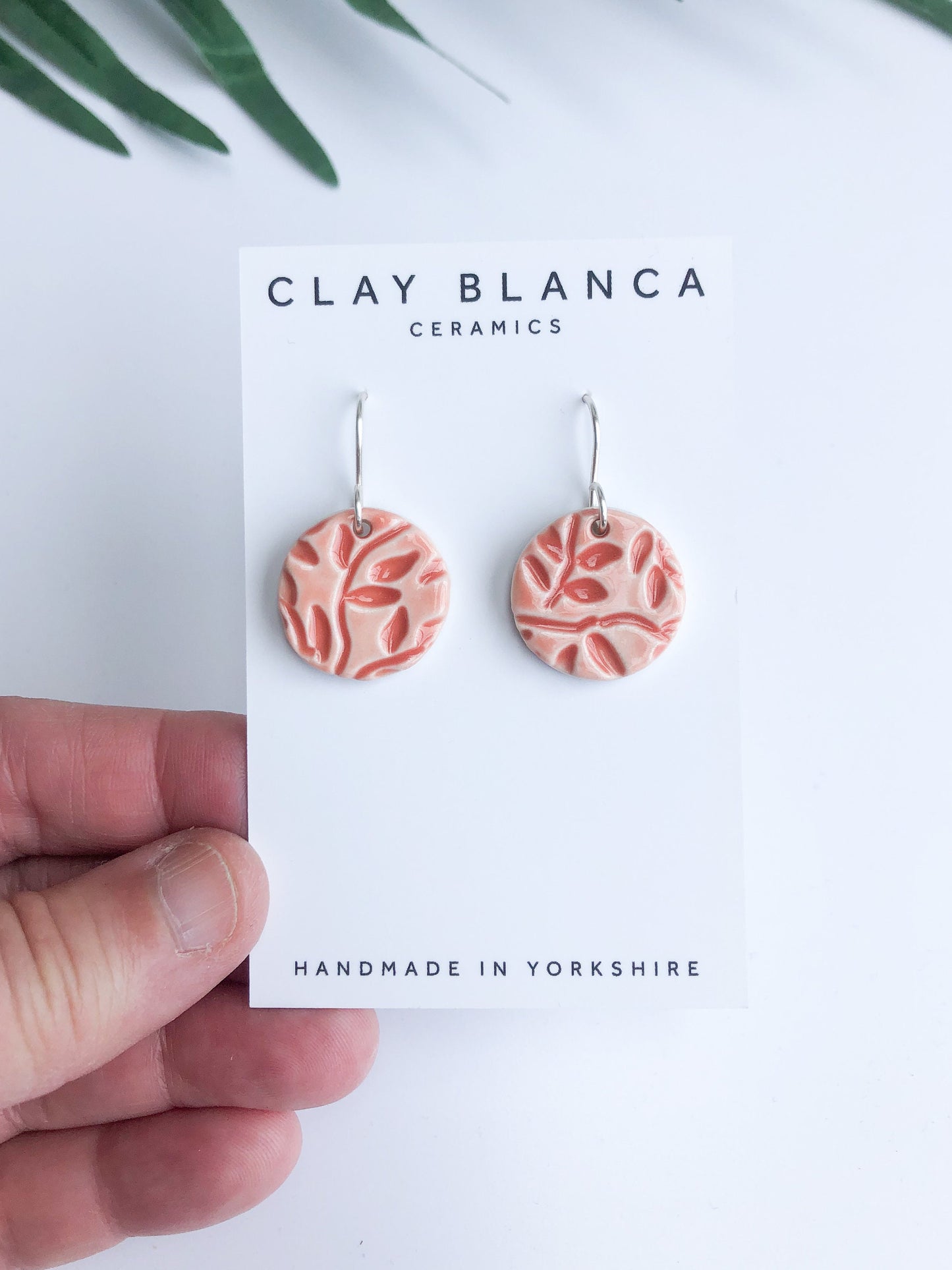 Poppy Red - round leaf dangles