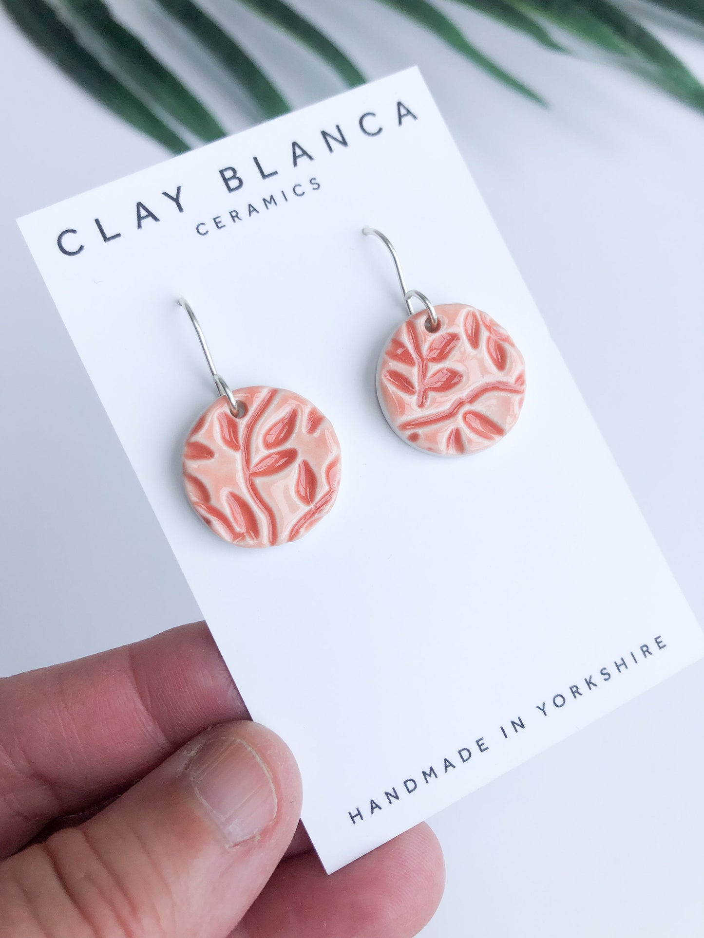 Poppy Red - round leaf dangles