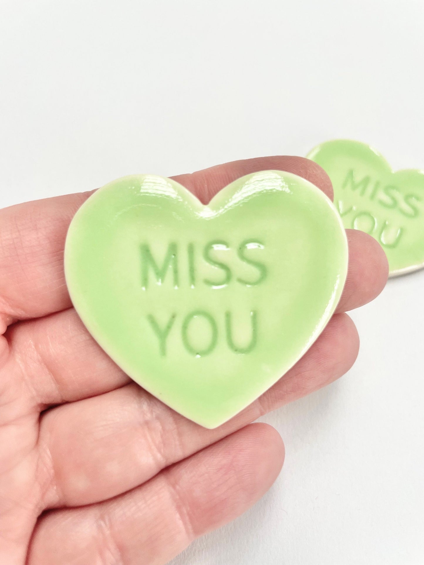 Magnet Mint Green Heart with ‘Miss You’