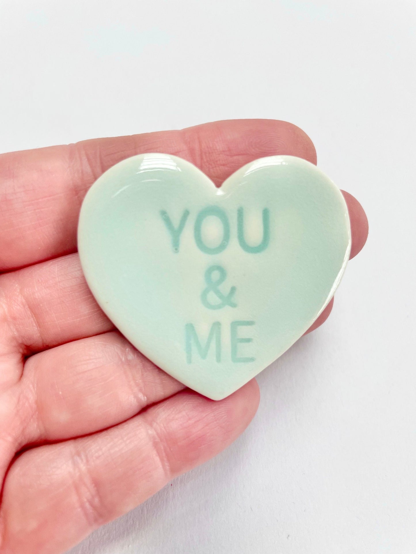 Magnet Sky Blue Heart with ‘You & Me’