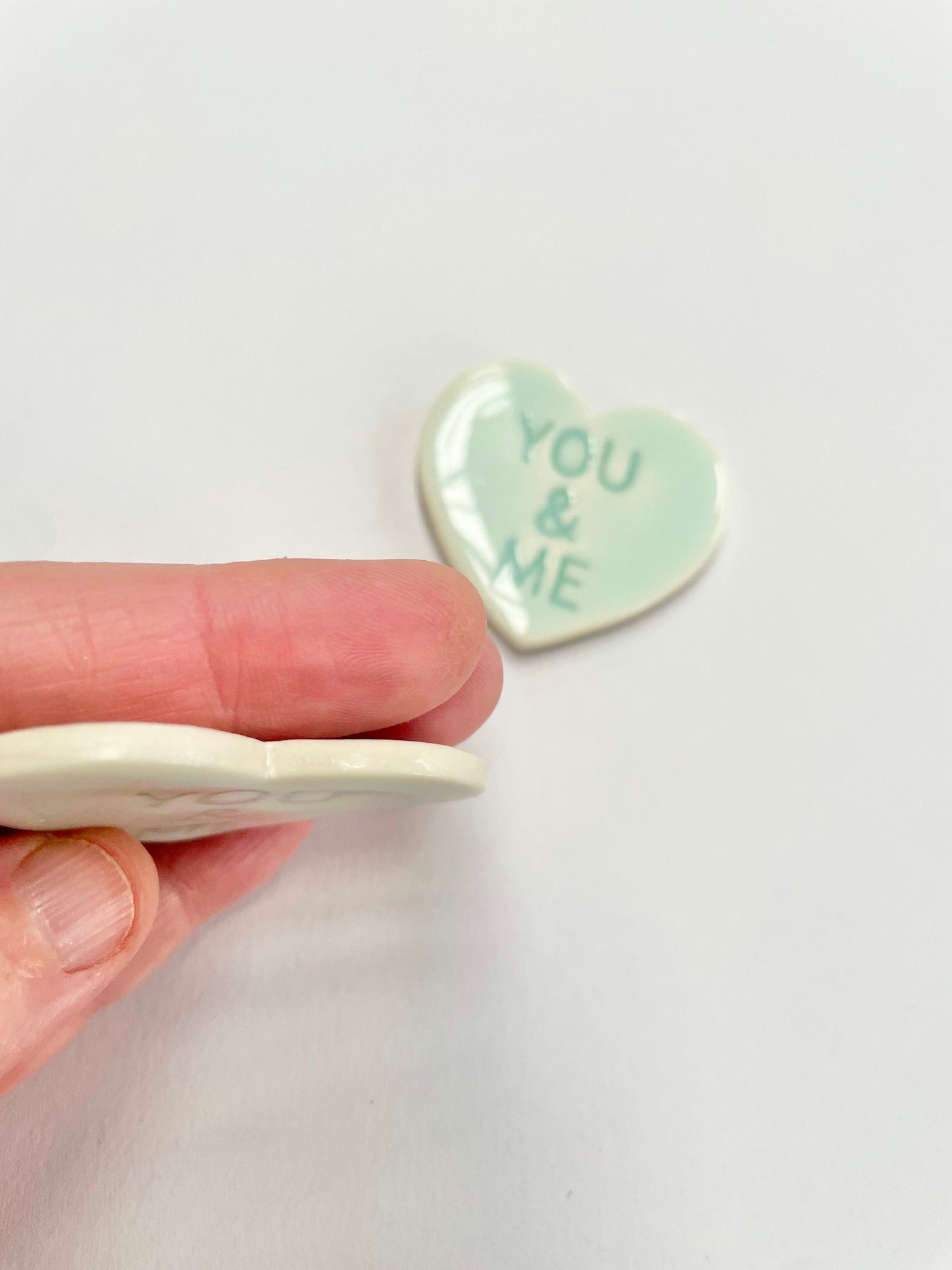 Magnet Sky Blue Heart with ‘You & Me’