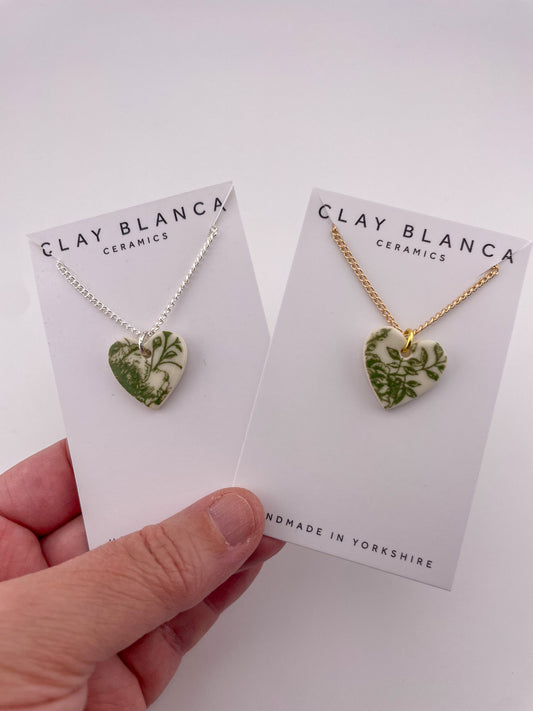 Green China heart necklace (middle)