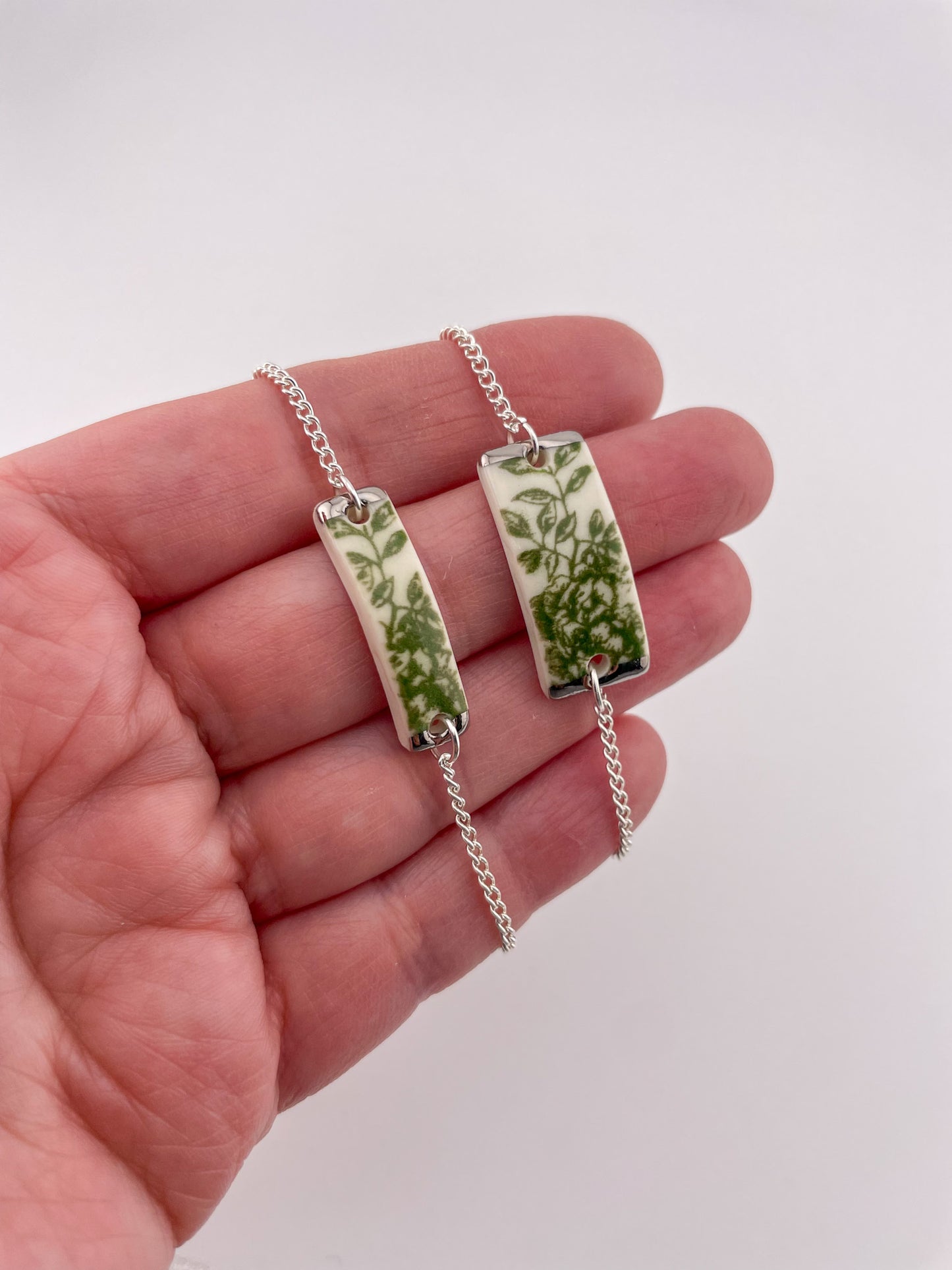 Green China rectangle bracelets