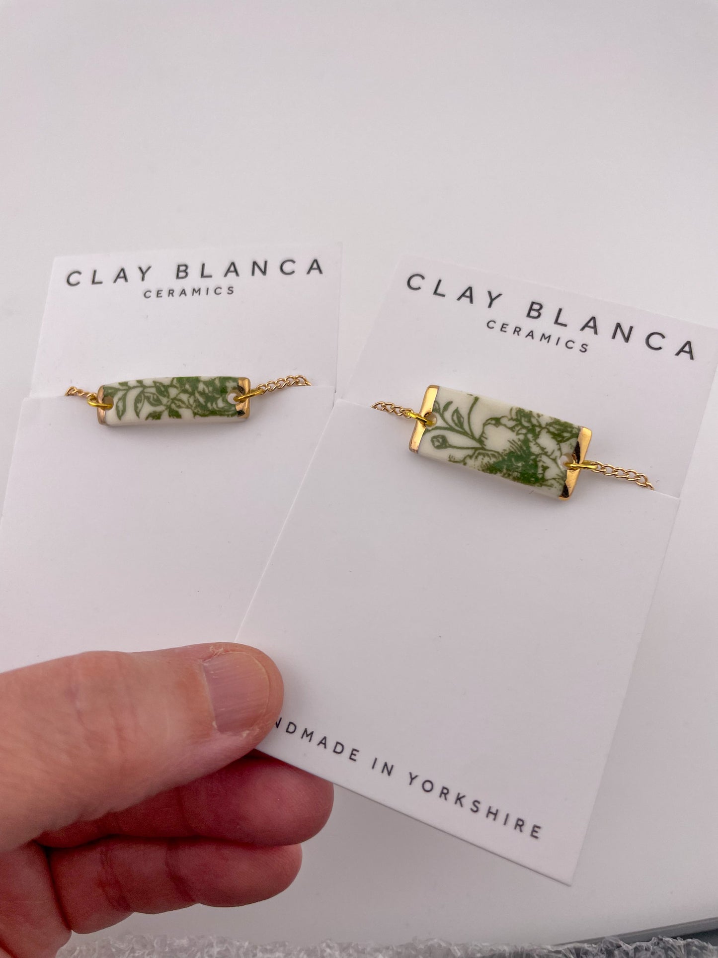 Green China rectangle bracelets