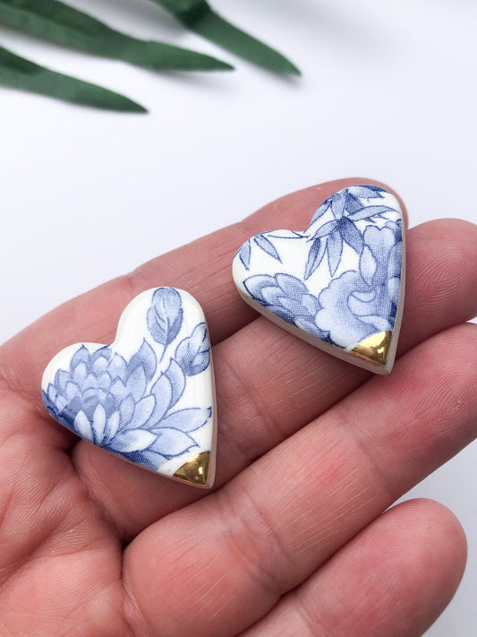 porcelain blue china heart